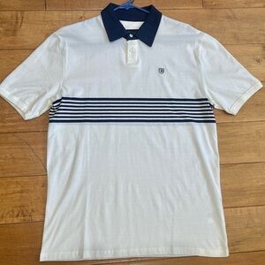 Brixton - White/ Navy Polo Shirt ** New without tags** never worn**
